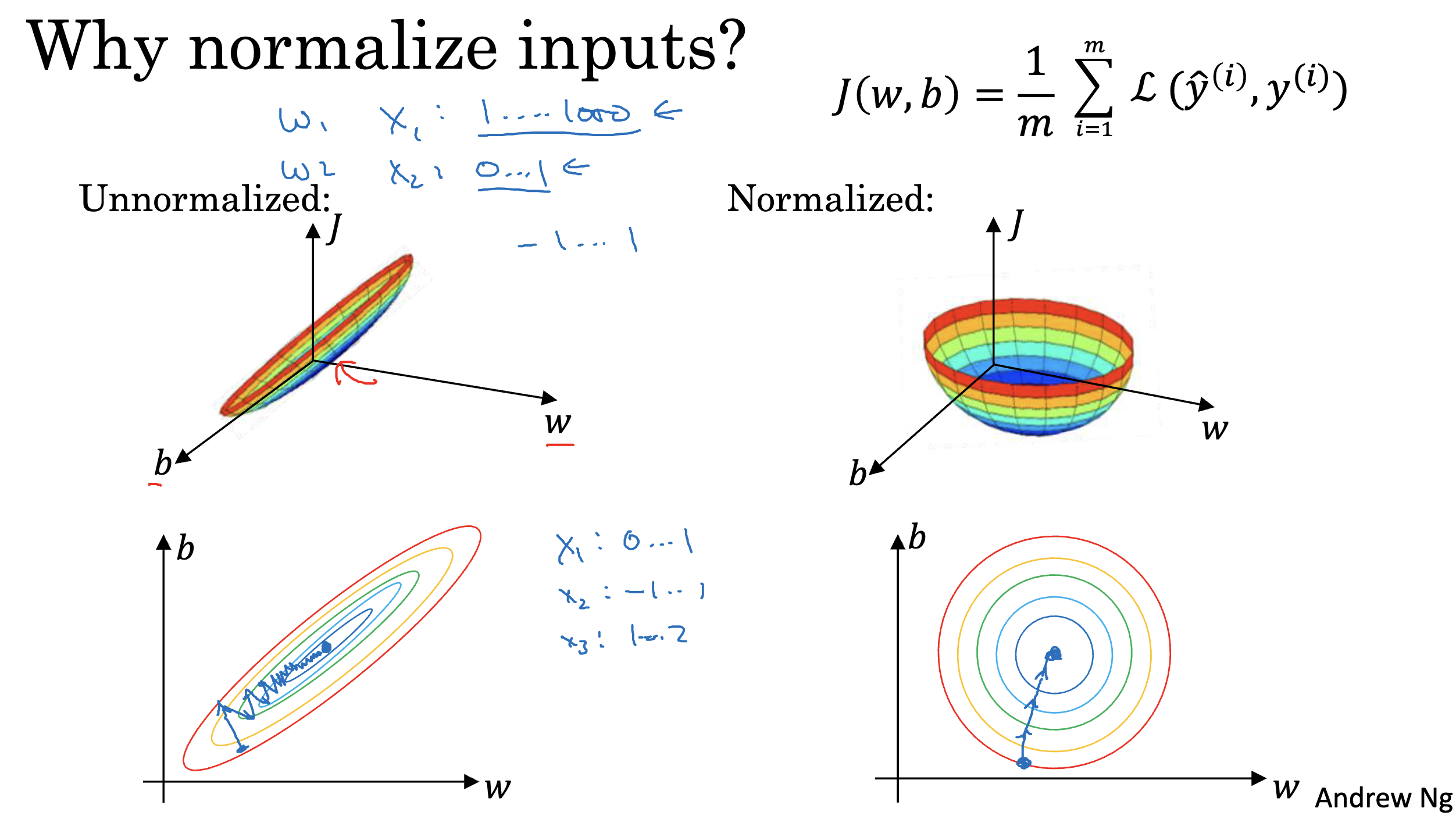 Normalizing inputs